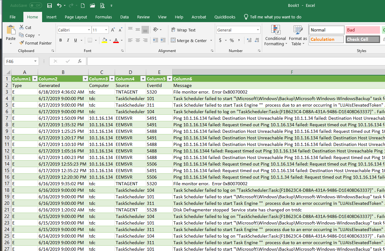 Export Event View to Excel 5
